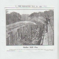 Newspaper Cuttings relating to Cataract Mill  fires 1930 &amp; 1970