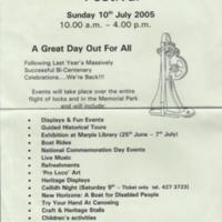 Marple Locks Festival Poster : 2005