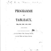 Programme for Tableaux : 1912
