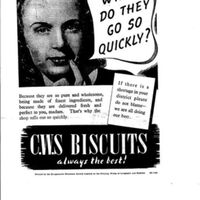 Advertisement for C.W.S.  Biscuits