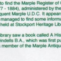 Marple Register of Canal Boats : Correspondence with C Jones 2012