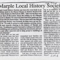 Extract from The Ridge No 2 : Marple Local History Society