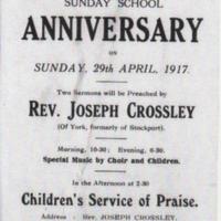 Sunday School Annversary : 1917