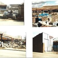 Photographs of Demolition of Mill Buildings and Building of Marple Co-op : 1988 - 1989