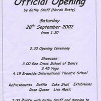 Official Opening of Mellor Parish Centre : 2002