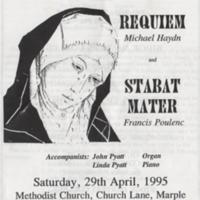 Programme for Marple Choral Society &quot;Requiem&quot; : 1995