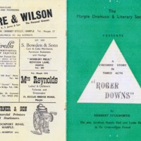 Marple Dramatic Society Production : &quot;Roger Downs&quot;  1954
