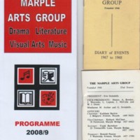 Diary of Events / Programmes for Marple Arts Group from 1966