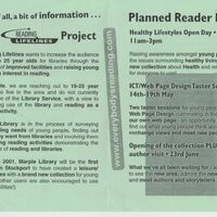 &quot;Things are changing at Marple Library&quot; Leaflet