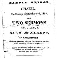 Poster for Service at Marple Bridge Chapel : 1833