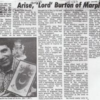 Monty Burton Family : Newspaper Articles