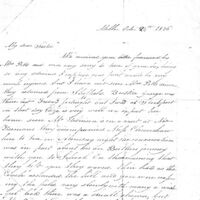 Letter from N Wilde to Sister : 1826