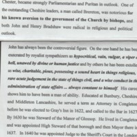 Biographical information on John Bradshaw 1602 - 1659