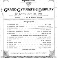 Grand Gymnastics Display 1902 Programme