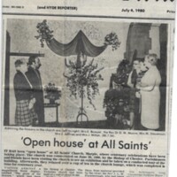 Press cuttings relating to All Saints Church