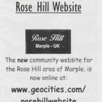 Flyer for Launch &amp; Material from Geocities Rose Hill Website