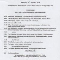 Programme for Celebration Conference : 2010