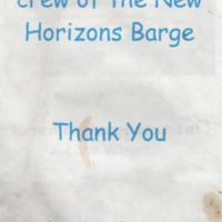 Thank you to New Horizons Captain &amp; Crew