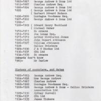Material on  Compstall Hall : Residents and Dates