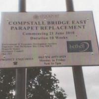 Temporary Footpath over Compstall Bridge : 2010
