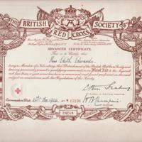 Certificates belonging to Miss Edith Edwards