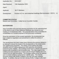 Planning Application : H Braddock &amp; Sons Ltd : 2003