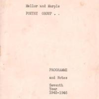 Programmes for Mellor &amp; Marple Poetry Group