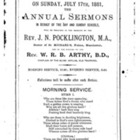 Orders of Service for School&#039;s Annual Sermon