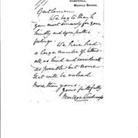 Letter from Montague Woodmass : 1898