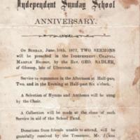 Sunday School Anniversary Service 1877