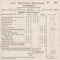 Burial Fees Payable : G. T. Jordan 1944