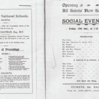 Opening Event All Saints New School :  1902