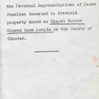 Abstract of Title for Chapel Houses : 1938