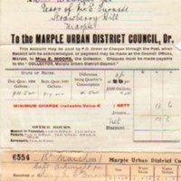 Water, Electricity &amp; Rates Receipts : 1930&#039;s : Wayleave  to Trent Valley &amp; High Peak Elec Co. Ltd.