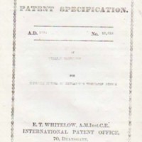 Patent Specification of W Warburton for &quot;Ramie&quot; extracted from Fibres : 1896