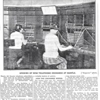 Newspaper cutting re Marple Telephone Exchange