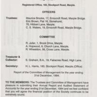 Committee Meeting Report : Marple Original Burial Society