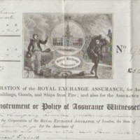 Fire Policy : Royal Exchange Assurance Co Ltd : Old Hall : 1879
