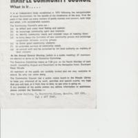 Material on Marple Community Council Established : 1974