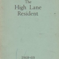 Booklet : The High Lane Resident : 1968 - 1969