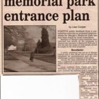 Newspaper cuttings relating to Marple Memorial Park &amp; Cenotaph