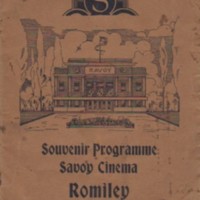Souvenir Programme : Savoy Cinema, Romiley : Undated