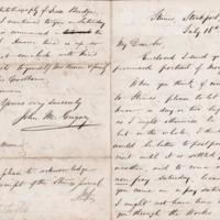 Letter from John M Gregory : 1856
