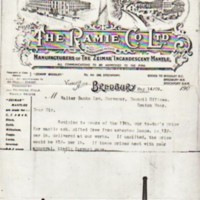 Letterhead for The Ramie Co. Ltd &amp; Photograph of inside of Factory
