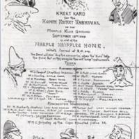Programme for &quot;Komik Kriket Karnival&quot; 1909