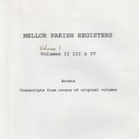 Mellor Parish Registers