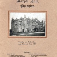 Auction Catalogue for Marple Hall : 1929