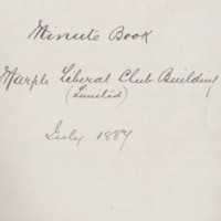 Minute Book of Marple Liberal Co Ltd : 1887-1923