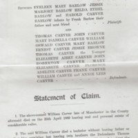 Court Case : Barlow &amp; Carver dated 1893
