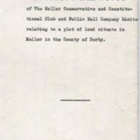 Abstract of Title : 1955 Sale of Plot of land : Mellor Con Club